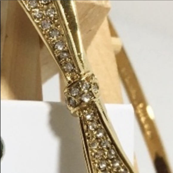 KATE SPADE PAVE GOLDTONE LOVE NOTE BRACELET NWT - Picture 3 of 8